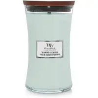 Woodwick Sagewood & Seagrass tuoksukynttilä sisältää puusydämen 609 g
