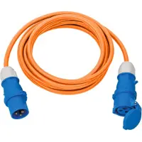 Brennenstuhl 1167650605, 5 m, Ulkona, IP44, Oranssi, 2 AC-pistorasia(a), 230 V