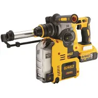 DeWalt Akku-Kombihammer DCH275P2, 18 Volt, Bohrhammer, SDS Plus, Harmaa, Musta, Keltainen, Harjaton moottori, 2,4 cm, 1100 RPM, 1,3 cm