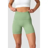 ICANIWILL Ribbed Define Seamless Pocket Shorts Light Green