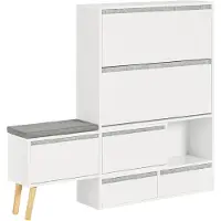 SoBuy Kenkäpenkki FSR134-W Valkoinen