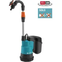 Gardena 14602-66, Impulssipumppu, Akku, 2 bar, 2000 l/h, Musta, Sininen