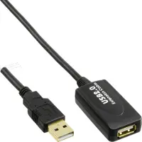 InLine Active USB 2.0 -jatkokaapeli, 20 m, musta