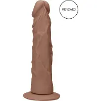 Realrock Tekopenis ilman kiveksiä, 25cm, ruskea