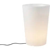 QAZQA Ulko-lattiavalaisin valkoinen 60 cm kukkaruukku IP44 - Verano