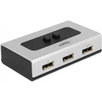 DeLOCK 87668, DisplayPort, Musta, Harmaa, 2560 x 1440 pikseliä, 112 mm, 68 mm, 29 mm