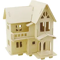 Creativ Company Puinen Koottava 2 krs Talo, 3D-palapeli