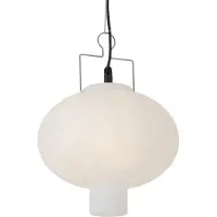QAZQA Ulkokattovalaisin valkoinen 35 cm pistokkeella IP44 - Pion