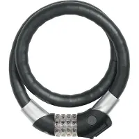 ABUS Steel-O-Flex Raydo Pro 1460/85 Pyörälukko TexKF , musta