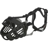 Trixie Munkorg Muzzle Flex, silicon XL, svart