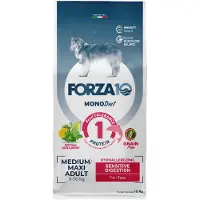 Forza10 Forza 10 Monodiet Med/Maxi Adult Sensitive Digestion kuivaruoka huonosti sulaville koirille, 10 kg