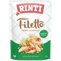 Rinti | Filetto | Kananfileet hyytelössä - 100 g pussi - 100 g kasviksia