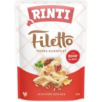 Rinti | Filetto | Kananfileet hyytelössä - 100 g pussi - 100 g naudanlihaa