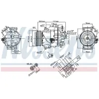 Nissens Ilmastointikompressori - Opel - Astra, Zafira, Meriva