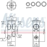 Nissens Paisuntaventtiili - Land-rover - Range rover, Discovery, Range rover sport