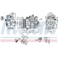 Nissens Ilmastointikompressori - Mercedes - E-klass, W204, X204