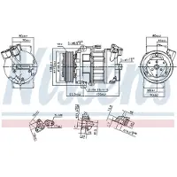 Nissens Kompressori, ilmastointilaite 890656