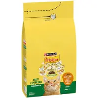 Friskies 3x1,5kg Indoor Cat kana, kalkkuna ja vihannekset PURINA