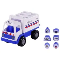 Cavallino Toys - Cavallino Police Truck Shape Sorter with 6 Blocks 26cm