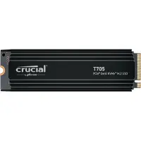 Crucial 1TB T705 PCIe Gen5 NVMe SSD with heatsink, M.2 2280, 13 600/10 200 MB/s