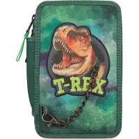 Dino World T Rexgreen (0412506) Triple Pocket Kynäkotelo