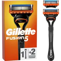 Gillette Fusion5 Razor For Men 1 Razor 2 Razor Blade Refills