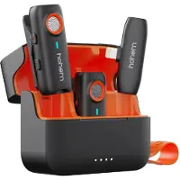 Hohem MIC-01 2TX1RX Lightning latauskotelo+2 kpl mikrofoni