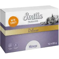 Smilla 12x85g Deluxe Mousse kalkkuna & basilika kissan märkäruoka