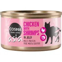 Cosma 24x85g Asia hyytelössä kana & katkaravut kissan märkäruoka