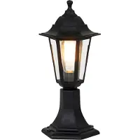 QAZQA Klassinen ulko-lattiavalaisin musta 42,2 cm IP44 - New Haven