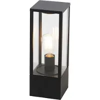 QAZQA Älykäs ulkolattiavalaisin musta 40 cm IP44 sis. WiFi ST64 - Charlois