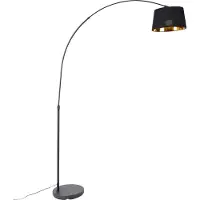QAZQA Älykäs kaarilamppu musta kullalla sis. Wifi A60 - Arc Basic