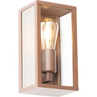 QAZQA Älykäs seinävalaisin ruosteenruskea 26 cm IP44 sis. WiFi ST64 - Charlois