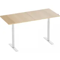 MaxMount Säädettävä Työpöytä 1600x700mm - Valkoinen/Tammi