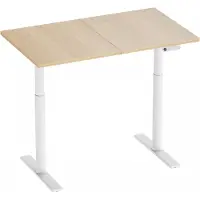 MaxMount Premium Sähköpöytä 1200x700mm - Valkoinen/Tammi