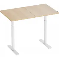 MaxMount Säädettävä Työpöytä 1200x700mm - Valkoinen/Tammi