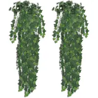 vidaXL 2 kpl Keinotekoinen Vihreä Murattipensas 90 cm