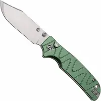 QSP Knife Kali QS159-E1 Stonewashed 14C28N Green Aluminum, pocket knife, Keanu Alfaro design