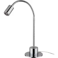 Busch Led pöytävalaisin KAREN, Kromi/hopea, Olohuone/ruokailutila, Metalli, Moderni, lukulamppu