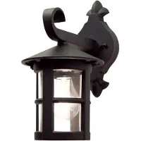 Elstead Lighting Ulkoseinävalaisin Hereford, Musta, Alumiini, Moderni,