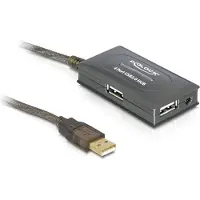 DeLOCK – USB 2.0 Extension Cable 10 m active with 4 port Hub (82748)