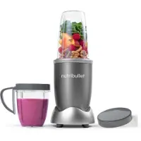 NutriBullet Original NB606DG smoothie blender 600 W 2 To Go cups 700 ml and 525 ml BPA-free Tritan silver/gray (0C22300024)