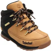 Timberland unisex for kids. TB0A1NL42311 Euro Sprint mid-calf lace-up leather boots black and yellow (30), Flat, Laces, Casual, children's f