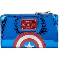 Loungefly ! Loungefly Wallet Shine Captain America - Blue - ONE SIZE