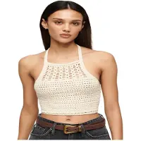 Superdry Crop Halter Crochet Hihaton Toppi