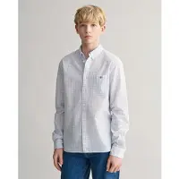 Gant Poplin Gingham Shield Shirt - Blue - 146-152