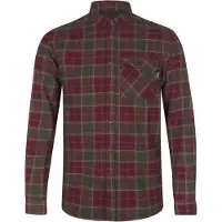 Seeland Men's Glen Flannel Shirt Red Forest Check XXL
