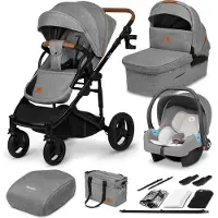 Lionelo Mari Tour 3 In 1 Baby Stroller Harmaa
