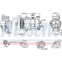 Nissens Kompressori, ilmastointilaite 890607