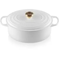 Le Creuset - Signature Valurautapata soikea 31 cm 6,3 L White